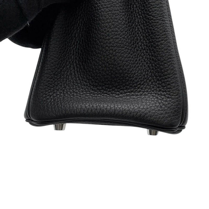 エルメス バーキン25 ブラック/シルバー金具 トゴ C刻印 HERMES Birkin ハンドバッグ 黒