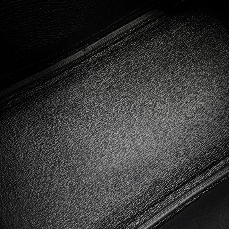 エルメス バーキン25 ブラック/シルバー金具 トゴ C刻印 HERMES Birkin ハンドバッグ 黒