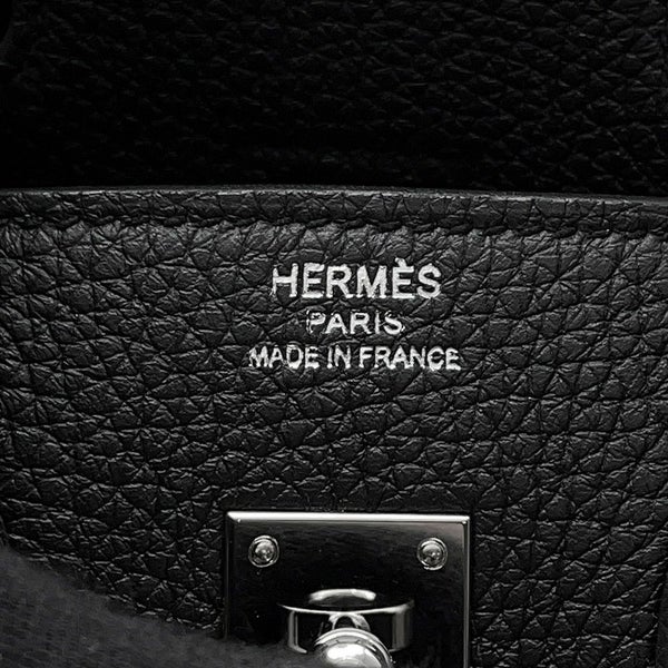 エルメス バーキン25 ブラック/シルバー金具 トゴ C刻印 HERMES Birkin ハンドバッグ 黒