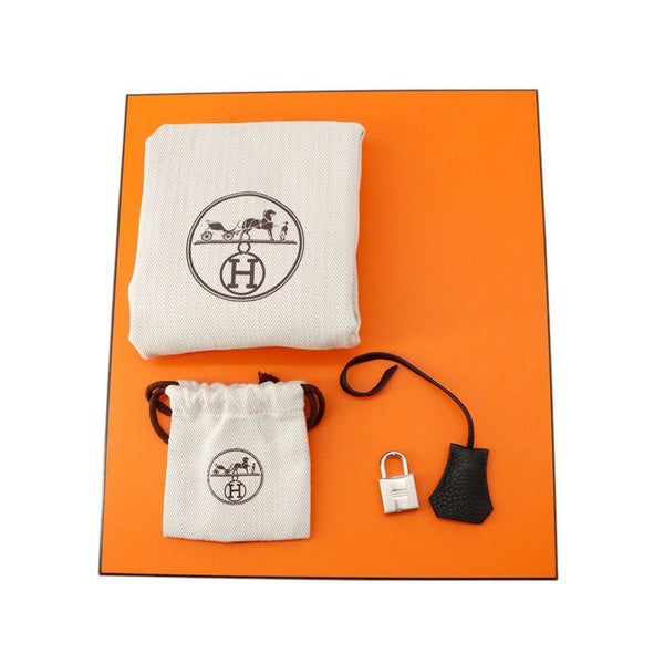 エルメス バーキン25 ブラック/シルバー金具 トゴ C刻印 HERMES Birkin ハンドバッグ 黒