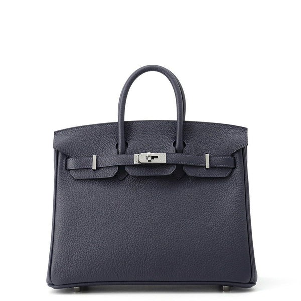 エルメス バーキン25 ブルーニュイ/シルバー金具 トゴ K刻印 HERMES Birkin ハンドバッグ
