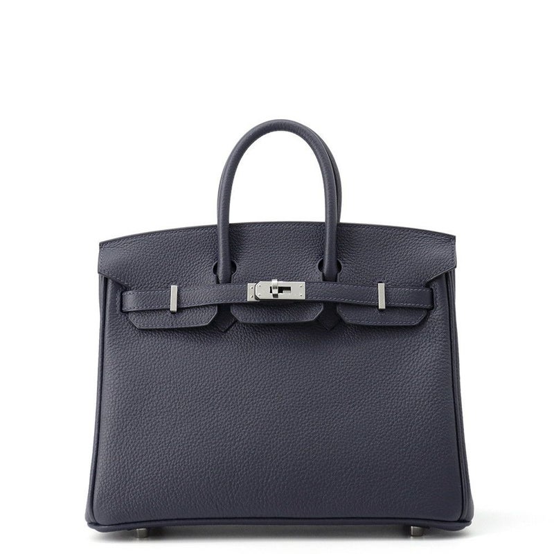 エルメス バーキン25 ブルーニュイ/シルバー金具 トゴ K刻印 HERMES Birkin ハンドバッグ