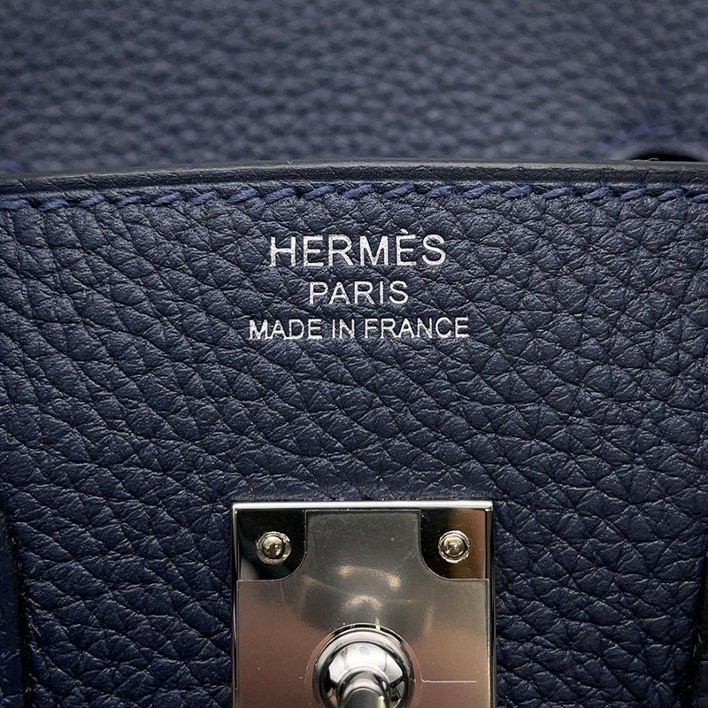 エルメス バーキン25 ブルーニュイ/シルバー金具 トゴ K刻印 HERMES Birkin ハンドバッグ