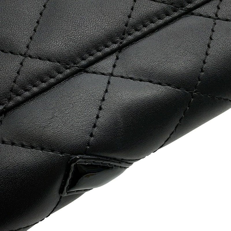 シャネル 長財布 マトラッセ ココマーク カンボンライン ラウンドファスナー ラムスキン A26710 CHANEL 黒