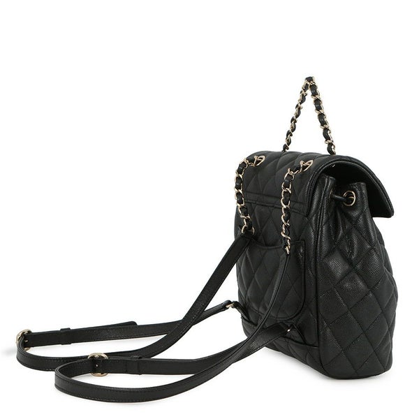 シャネル リュック マトラッセ ココマーク キャビアスキン AS4058 CHANEL バッグ バックパック 黒
