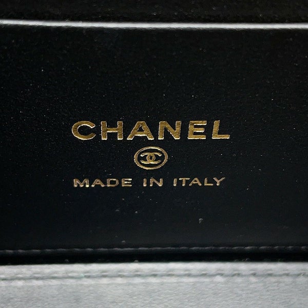 シャネル チェーンショルダーバッグ マトラッセ ココマーク フェイクパール ヴァニティ ラムスキン AP2199 CHANEL 黒