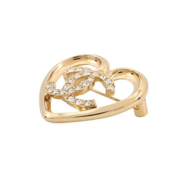 シャネル ブローチ ココマーク ハート ラインストーン F23 C ABA093 CHANEL アクセサリー