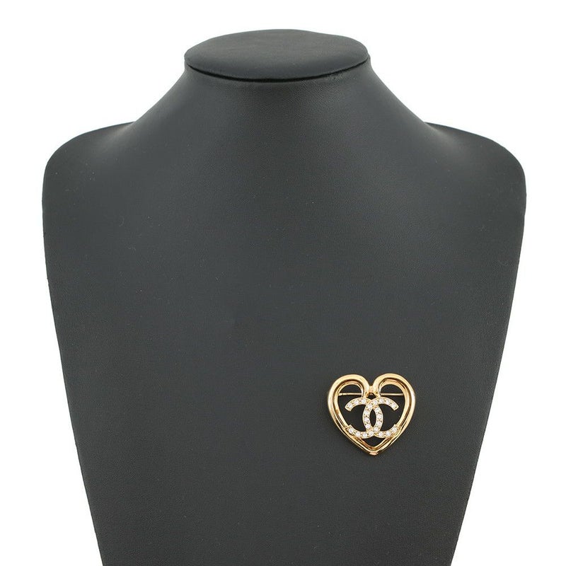 シャネル ブローチ ココマーク ハート ラインストーン F23 C ABA093 CHANEL アクセサリー