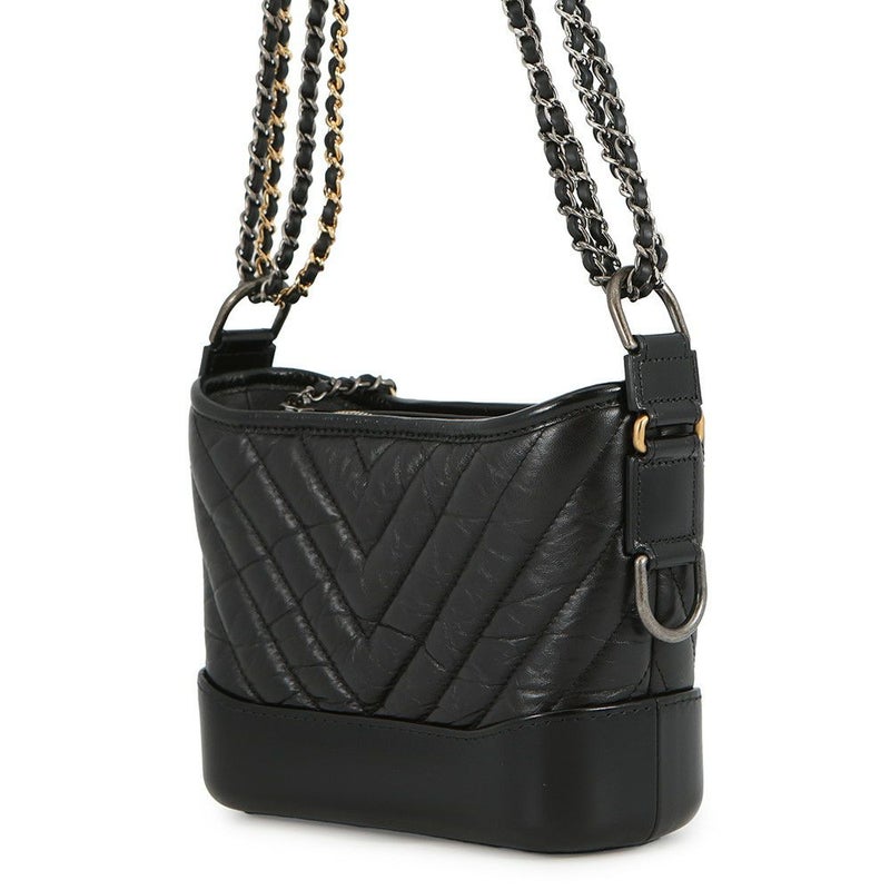 シャネル チェーンショルダーバッグ ガブリエル ドゥ シャネル スモール ホーボーバッグ A91810 CHANEL バッグ 黒
