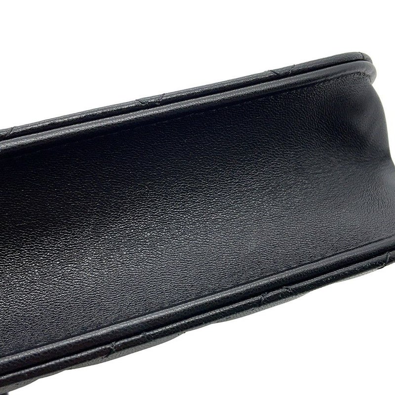 シャネル チェーンショルダーバッグ マトラッセ ココマーク フェイクパール ラムスキン AS5130 25/26年 クルーズ 黒