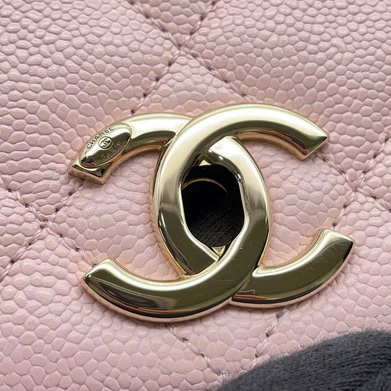 シャネル ハンドバッグ ココマーク マトラッセ キャビアスキン A93749 CHANEL 2wayチェーンショルダーバッグ