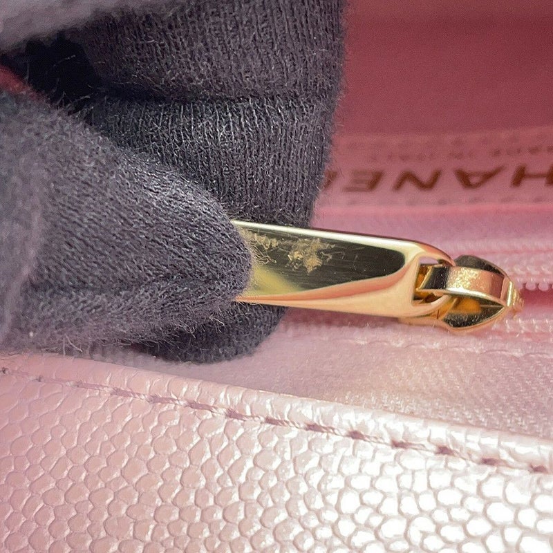 シャネル ハンドバッグ ココマーク マトラッセ キャビアスキン A93749 CHANEL 2wayチェーンショルダーバッグ