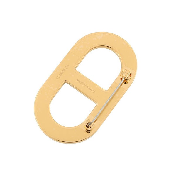 エルメス ブローチ シェーヌダンクル エタン/シルバー金具 エプソン HERMES アクセサリー