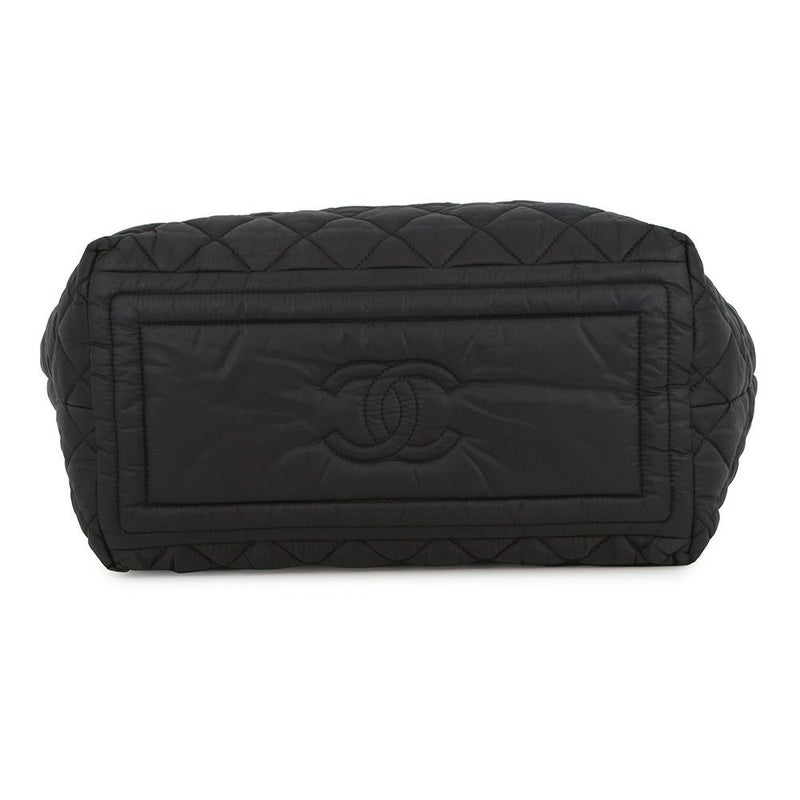 シャネル トートバッグ コココクーン ココマーク マトラッセ スモール PM ナイロン A48610 CHANEL 黒