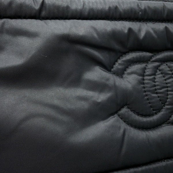 シャネル トートバッグ コココクーン ココマーク マトラッセ スモール PM ナイロン A48610 CHANEL 黒