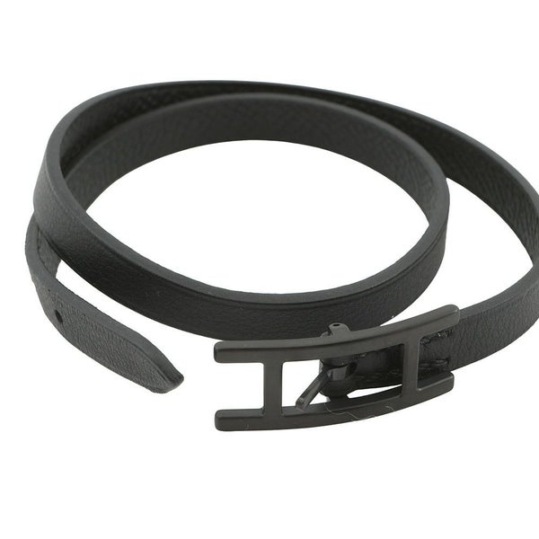 エルメス ブレスレット ビーアピ ドゥブルトゥール ブラック/ブラック金具 スイフト/エプソン サイズT4 黒