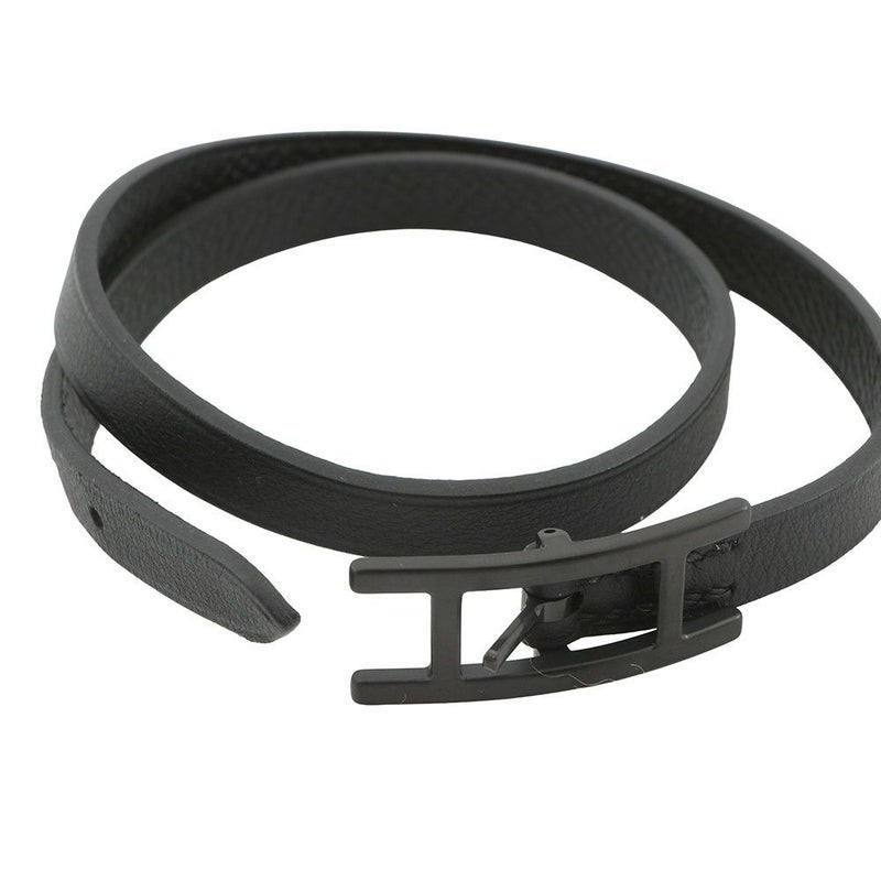 エルメス ブレスレット ビーアピ ドゥブルトゥール ブラック/ブラック金具 スイフト/エプソン サイズT4 黒