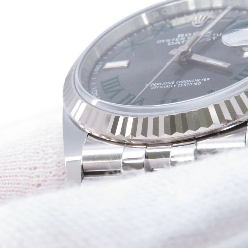 ロレックス デイトジャスト36 SS/K18WG ランダムシリアル ルーレット 126234 ROLEX 腕時計 スレート文字盤