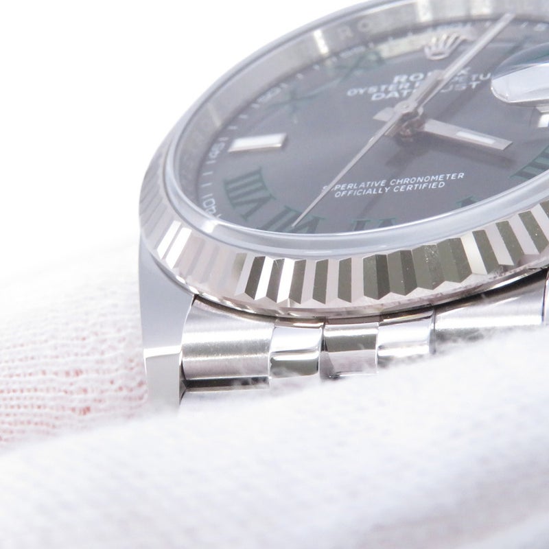 ロレックス デイトジャスト36 SS/K18WG ランダムシリアル ルーレット 126234 ROLEX 腕時計 スレート文字盤