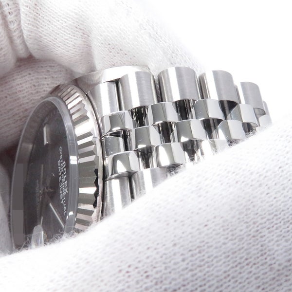 ロレックス デイトジャスト36 SS/K18WG ランダムシリアル ルーレット 126234 ROLEX 腕時計 スレート文字盤