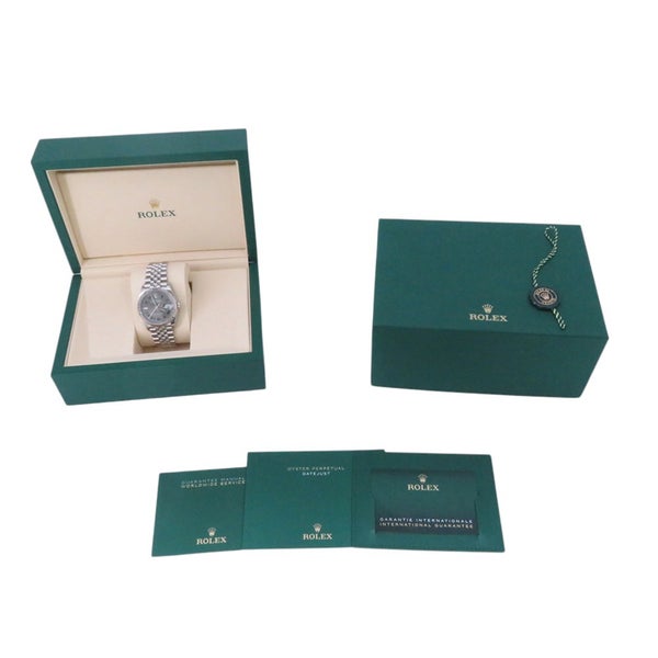 ロレックス デイトジャスト36 SS/K18WG ランダムシリアル ルーレット 126234 ROLEX 腕時計 スレート文字盤