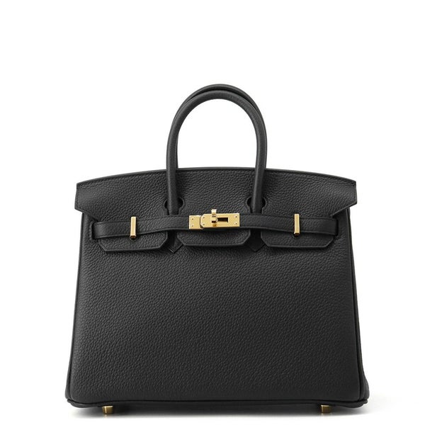 エルメス バーキン25 ヴェルソ ブラック/ツンドラ/ゴールド金具 トゴ W刻印 HERMES Birkin ハンドバッグ 黒