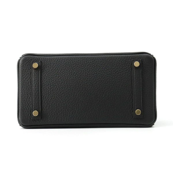 エルメス バーキン25 ヴェルソ ブラック/ツンドラ/ゴールド金具 トゴ W刻印 HERMES Birkin ハンドバッグ 黒