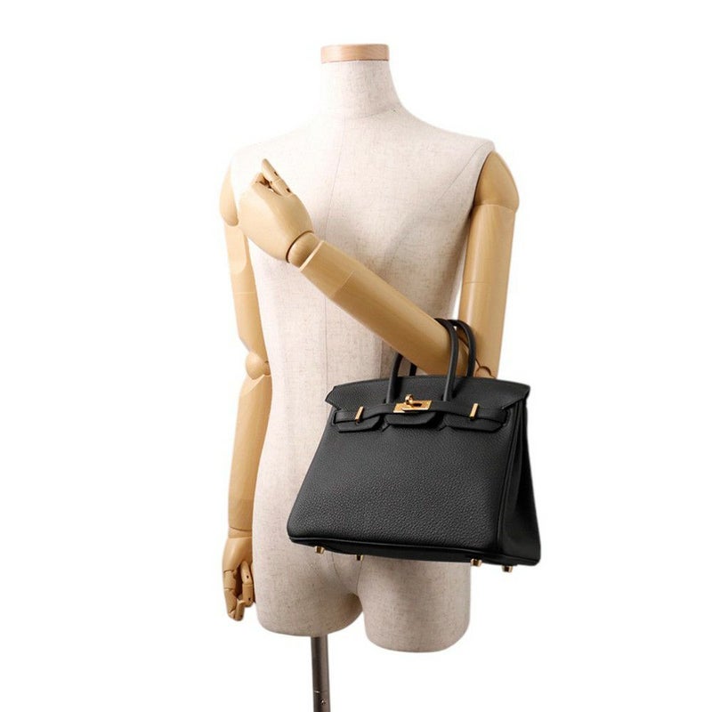 エルメス バーキン25 ヴェルソ ブラック/ツンドラ/ゴールド金具 トゴ W刻印 HERMES Birkin ハンドバッグ 黒