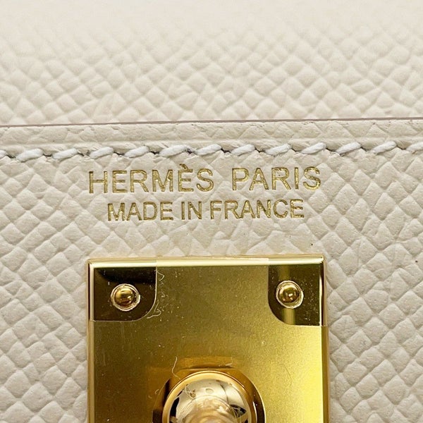 エルメス ハンドバッグ ミニケリー2 外縫い クレ/ゴールド金具 エプソン K刻印 ２wayショルダー