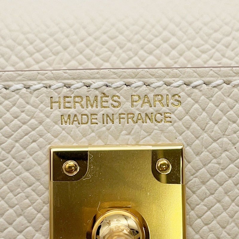 エルメス ハンドバッグ ミニケリー2 外縫い クレ/ゴールド金具 エプソン K刻印 ２wayショルダー
