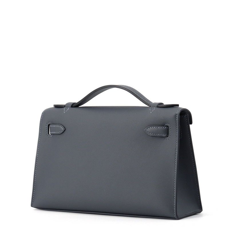 エルメス ハンドバッグ ポシェットケリー グリミスティ/ゴールド金具 スイフト K刻印