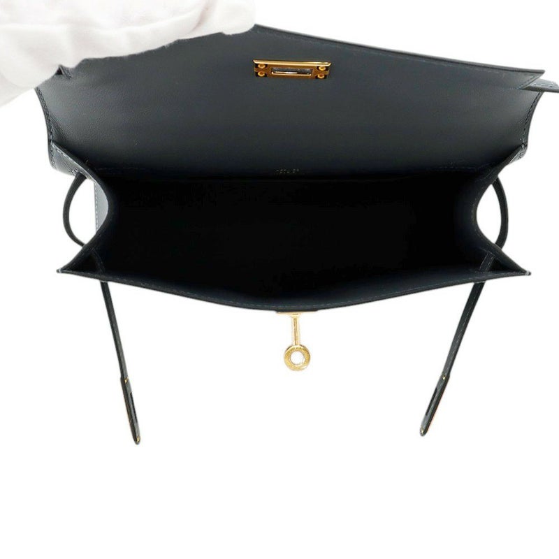 エルメス ハンドバッグ ポシェットケリー グリミスティ/ゴールド金具 スイフト K刻印