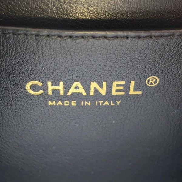 シャネル チェーンショルダーバッグ ココマーク マトラッセ バニティ トップハンドル キャビアスキン AS3221 CHANEL 黒