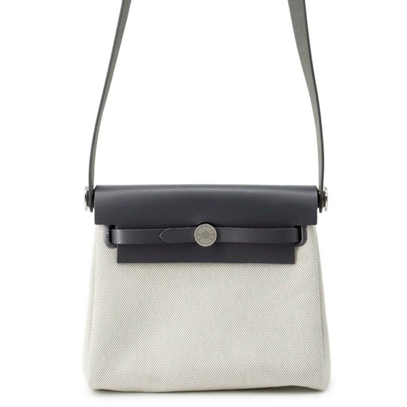 エルメス ショルダーバッグ エールバッグジップ ミニ アルドワーズ/エクリュ/シルバー金具 トワルミリタリー/ヴァッシュハンター K刻印