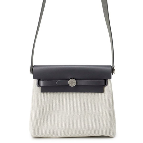 エルメス ショルダーバッグ エールバッグジップ ミニ アルドワーズ/エクリュ/シルバー金具 トワルミリタリー/ヴァッシュハンター K刻印