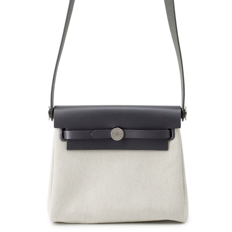 エルメス ショルダーバッグ エールバッグジップ ミニ アルドワーズ/エクリュ/シルバー金具 トワルミリタリー/ヴァッシュハンター K刻印