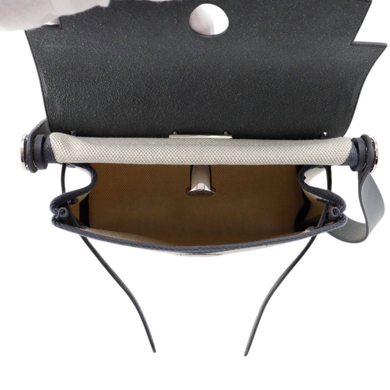 エルメス ショルダーバッグ エールバッグジップ ミニ アルドワーズ/エクリュ/シルバー金具 トワルミリタリー/ヴァッシュハンター K刻印