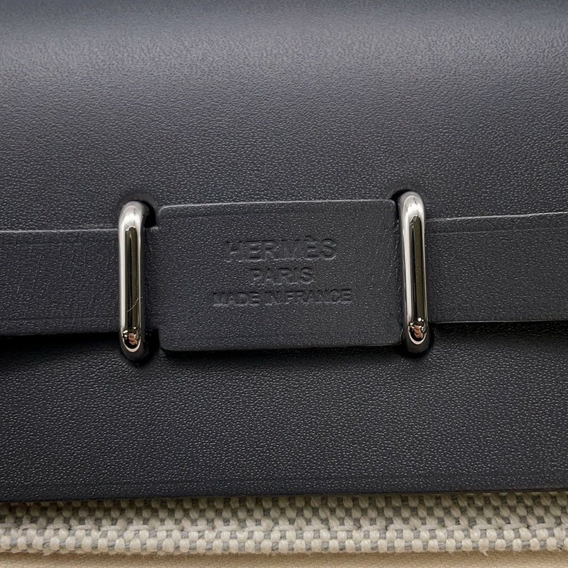 エルメス ショルダーバッグ エールバッグジップ ミニ アルドワーズ/エクリュ/シルバー金具 トワルミリタリー/ヴァッシュハンター K刻印