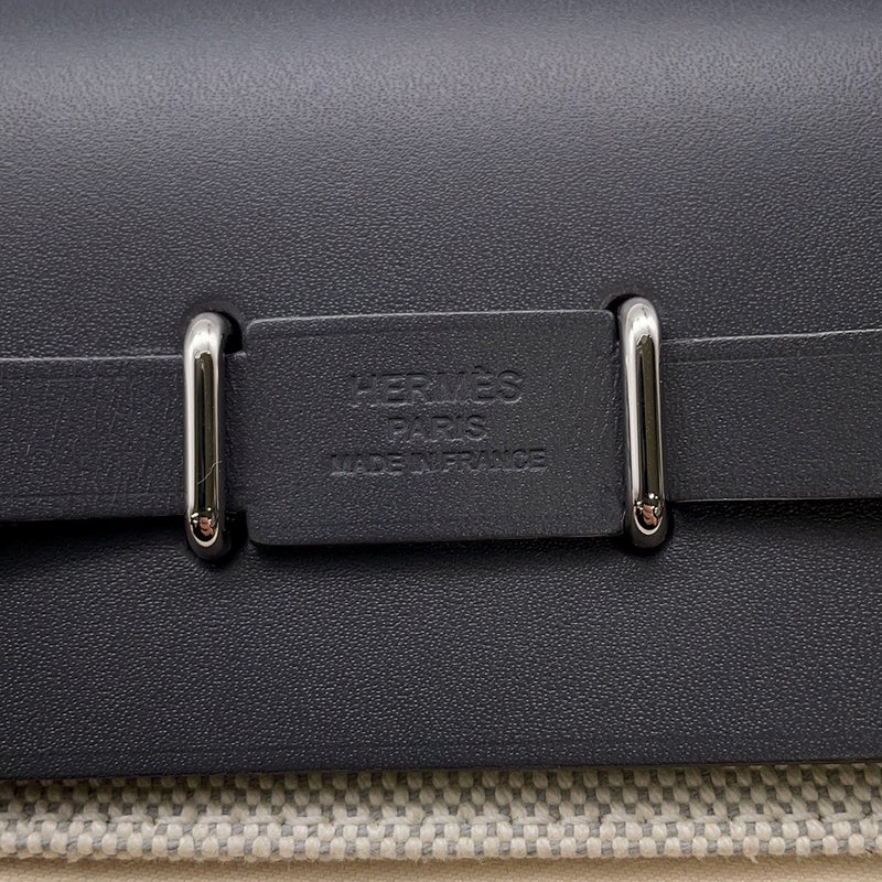 エルメス ショルダーバッグ エールバッグジップ ミニ アルドワーズ/エクリュ/シルバー金具 トワルミリタリー/ヴァッシュハンター K刻印