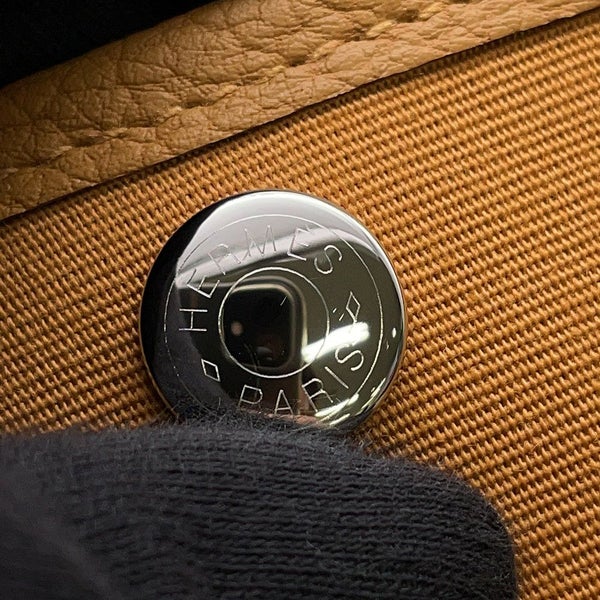 エルメス トートバッグ ガーデンパーティTPM セサミ/シルバー金具 トワルオフィシエ/ネゴンダ K刻印