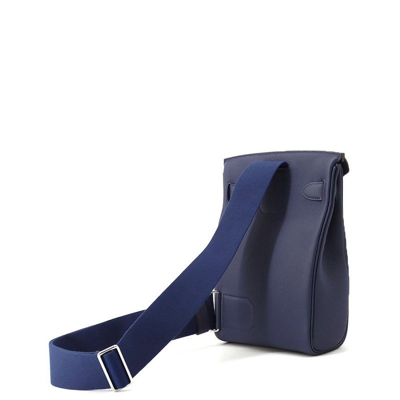 エルメス ボディバッグ ケリー アッカドPM ブルーネイビー/シルバー金具 トゴ B刻印 メンズ