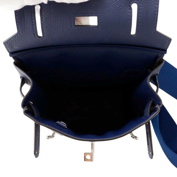 エルメス ボディバッグ ケリー アッカドPM ブルーネイビー/シルバー金具 トゴ B刻印 メンズ