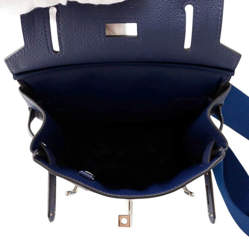 エルメス ボディバッグ ケリー アッカドPM ブルーネイビー/シルバー金具 トゴ B刻印 メンズ