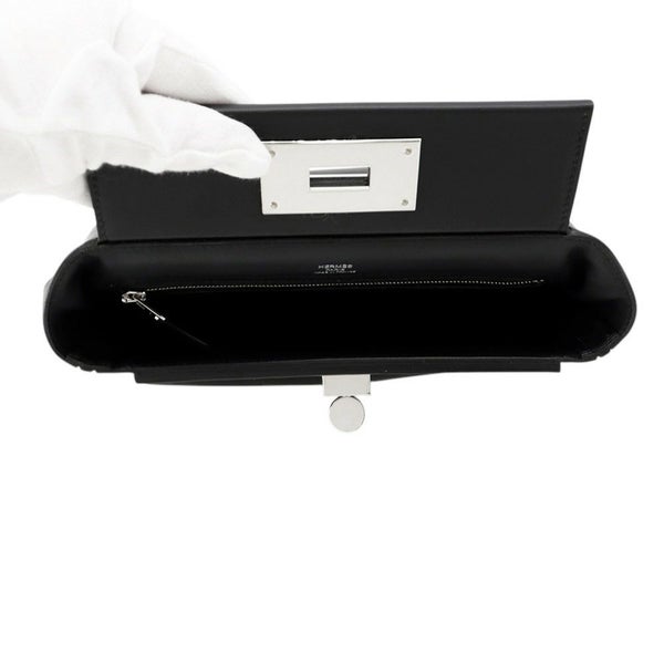 エルメス 24/24 サック ヴァンキャトル ミニ ブラック/シルバー金具 ヴォーヴォリュプト K刻印 ２wayショルダー 黒