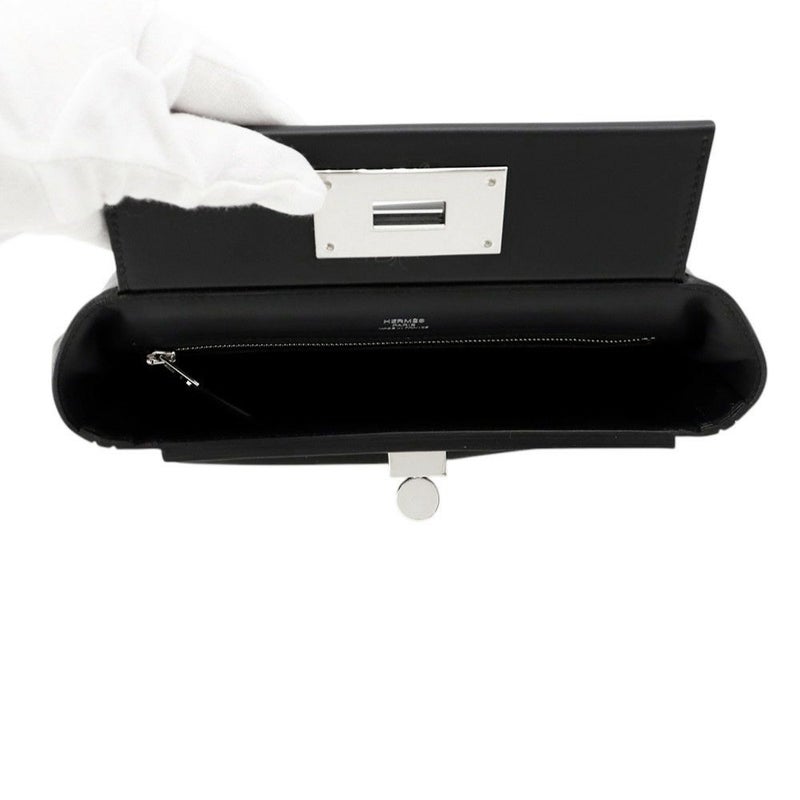 エルメス 24/24 サック ヴァンキャトル ミニ ブラック/シルバー金具 ヴォーヴォリュプト K刻印 ２wayショルダー 黒