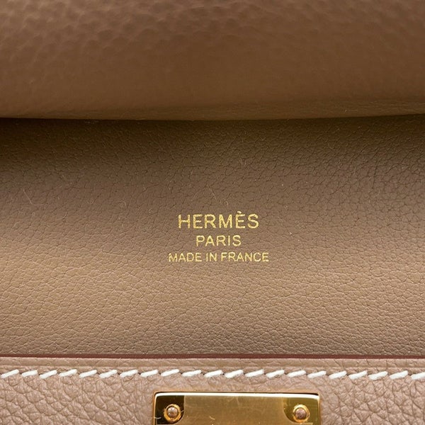 エルメス ジプシエール ミニ エトゥープ/ゴールド金具 エバーカラー K刻印 HERMES バッグ