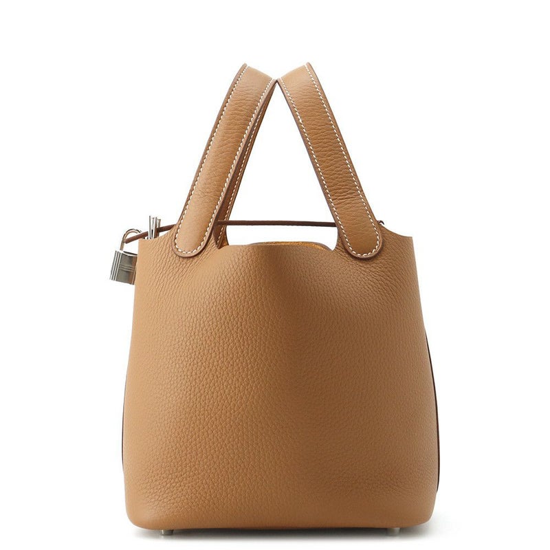 エルメス ハンドバッグ ピコタンロックPM ゴールド/シルバー金具 トリヨンクレマンス K刻印