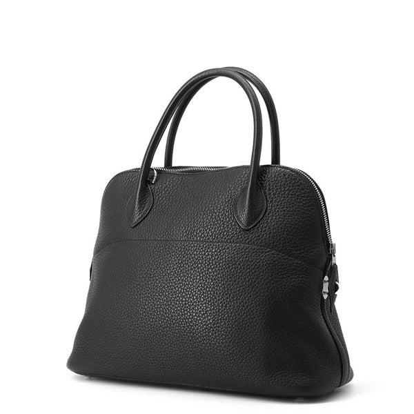 エルメス ハンドバッグ ボリード31 ブラック/シルバー金具 トリヨンクレマンス □R刻印 ２wayショルダー 黒