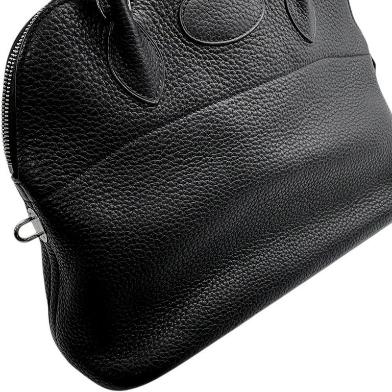 エルメス ハンドバッグ ボリード31 ブラック/シルバー金具 トリヨンクレマンス □R刻印 ２wayショルダー 黒