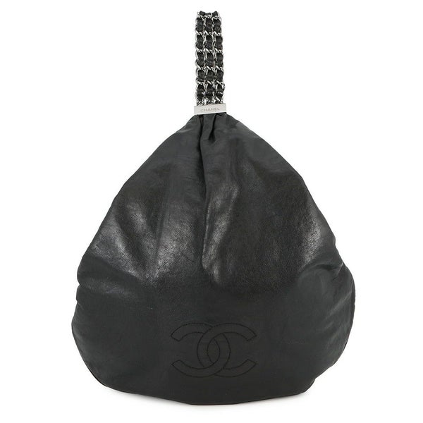 シャネル チェーンハンドバッグ ココマーク レザー CHANEL ショルダーバッグ 黒
